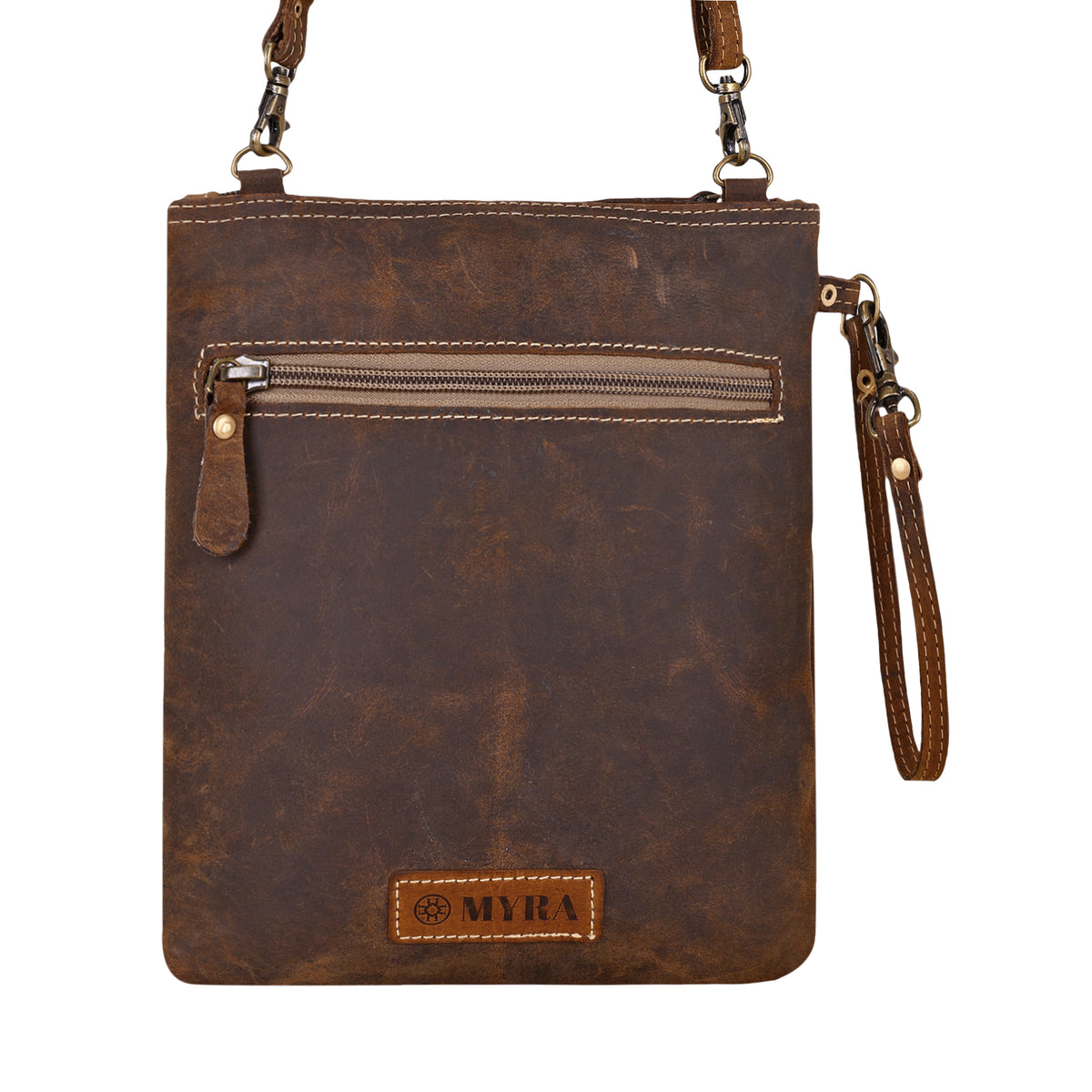 Bursage Crossbody Bag for Women in brown with leather tassel