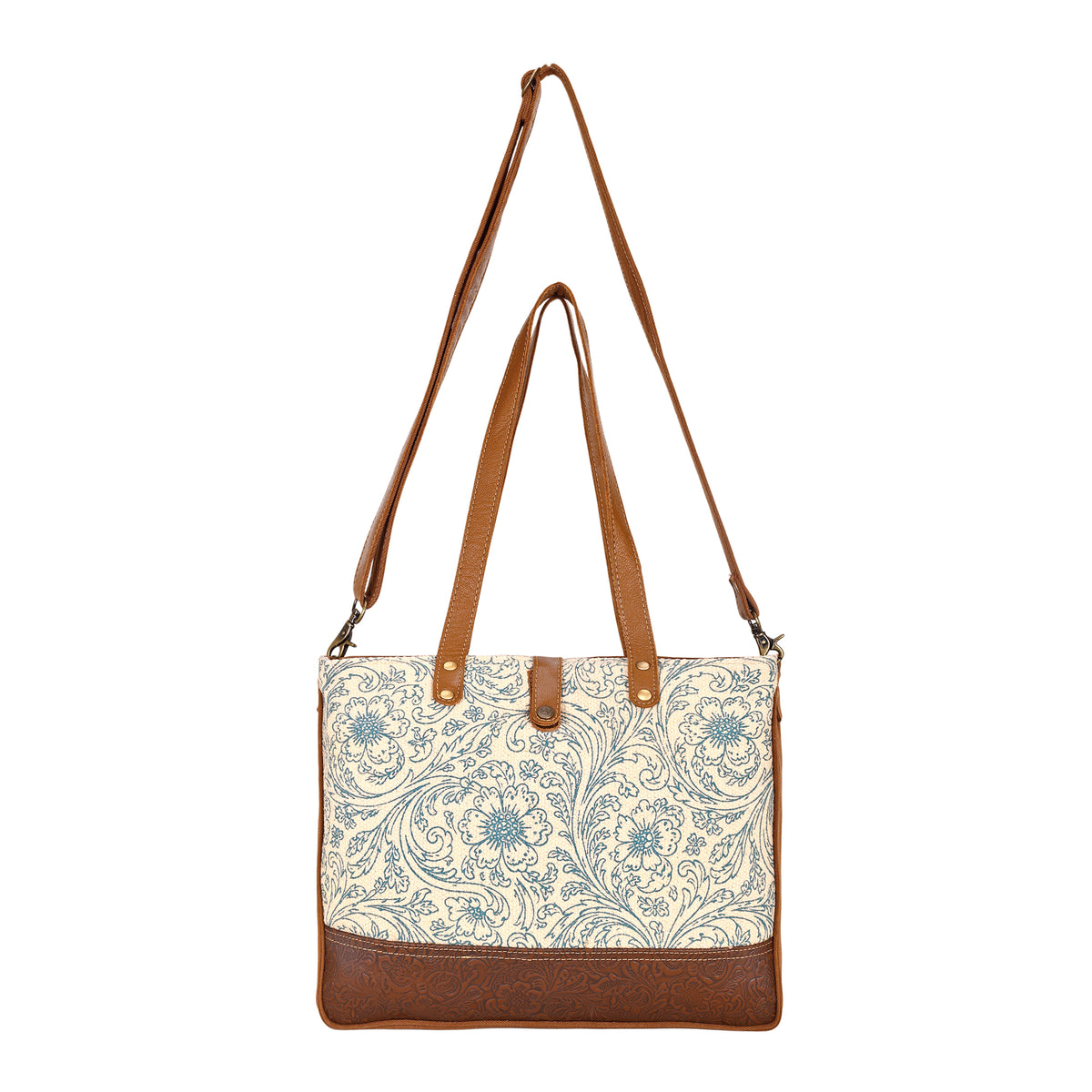 Willow Mesa Messenger in Cream Floral