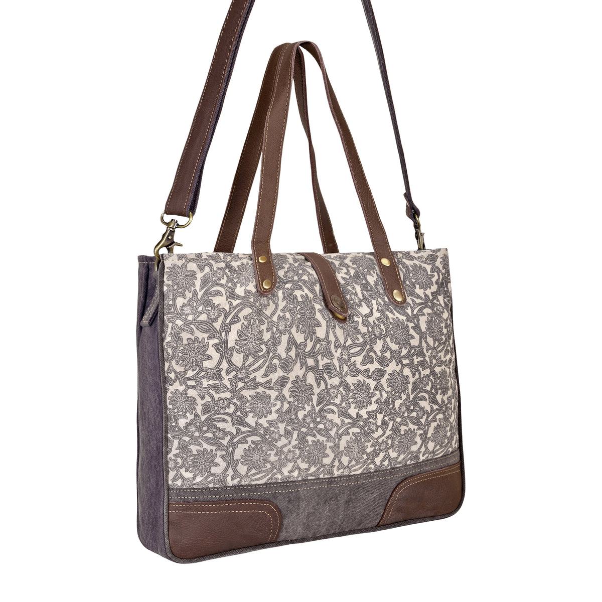 Willow Mesa Messenger in Grey Floral