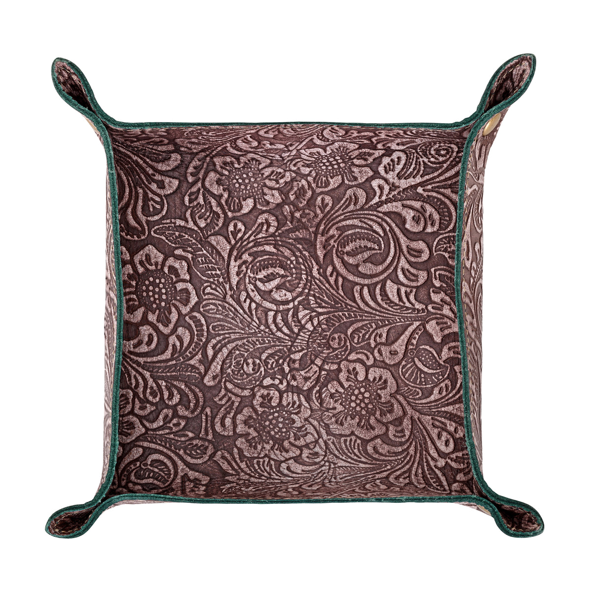 Copperwind Leather Tray in Antique Burgundy