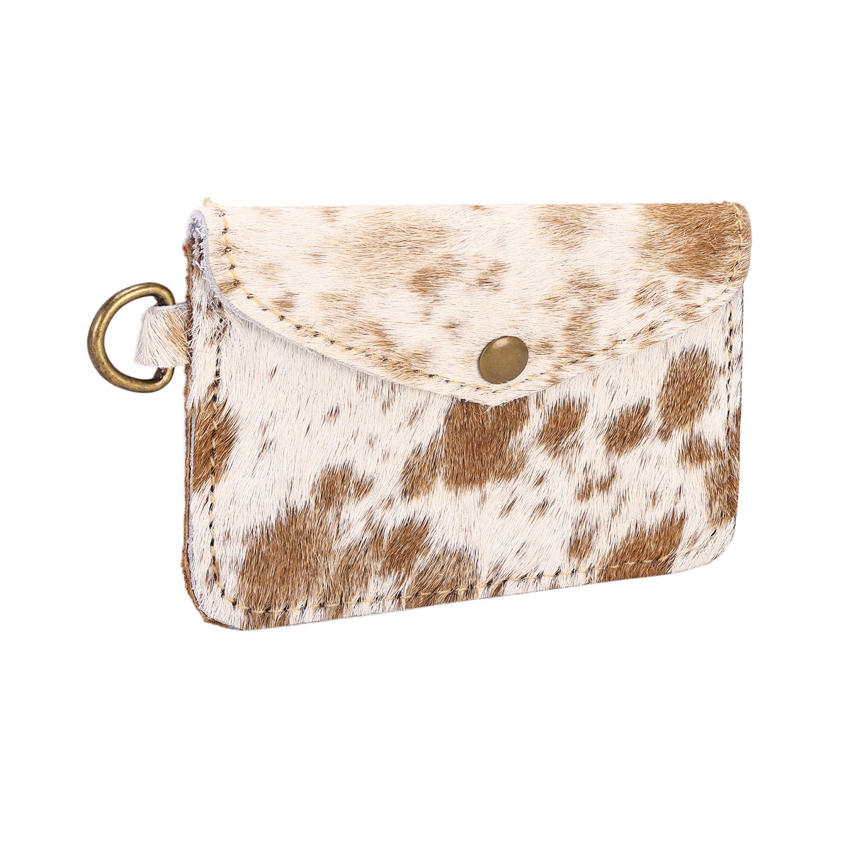 Juniper Moon Hairon Coin Purse in Saddle Cream