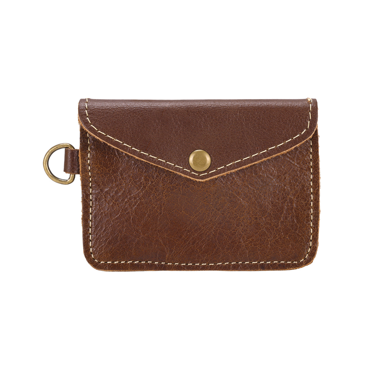 Juniper Moon Leather Coin Purse in Chestnut Brown