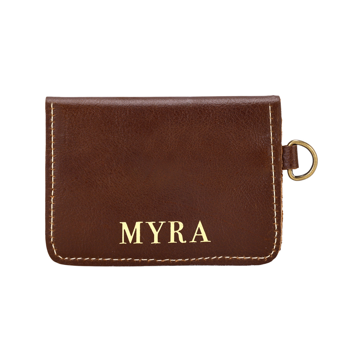 Juniper Moon Leather Coin Purse in Chestnut Brown