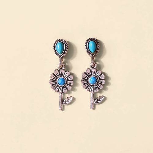 Saddleflower Earrings in Turquoise Clay