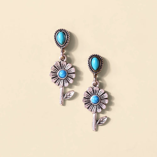 Saddleflower Earrings in Turquoise Clay