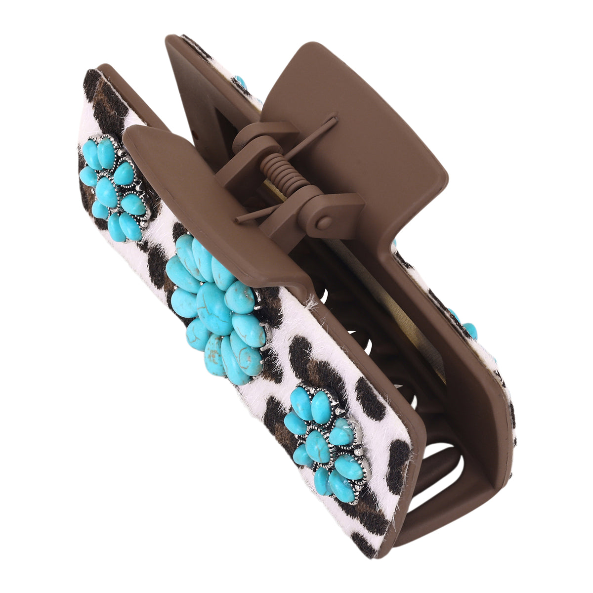 Concho Gem Hair Clip in Turquoise Ivory