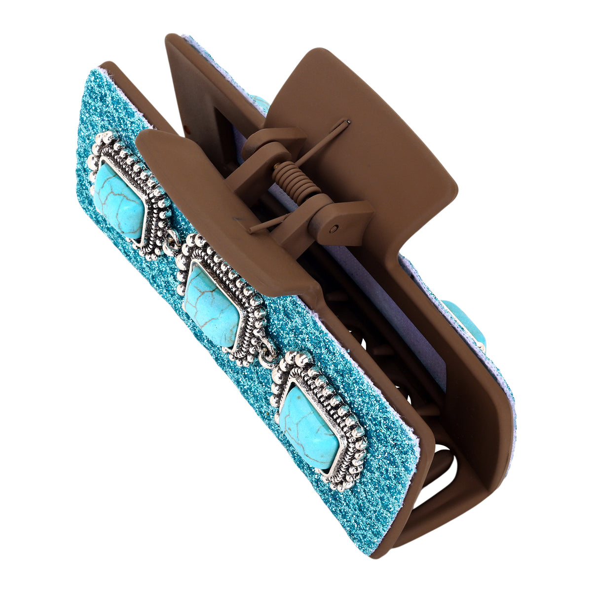 Concho Gem Hair Clip in Sky Blue