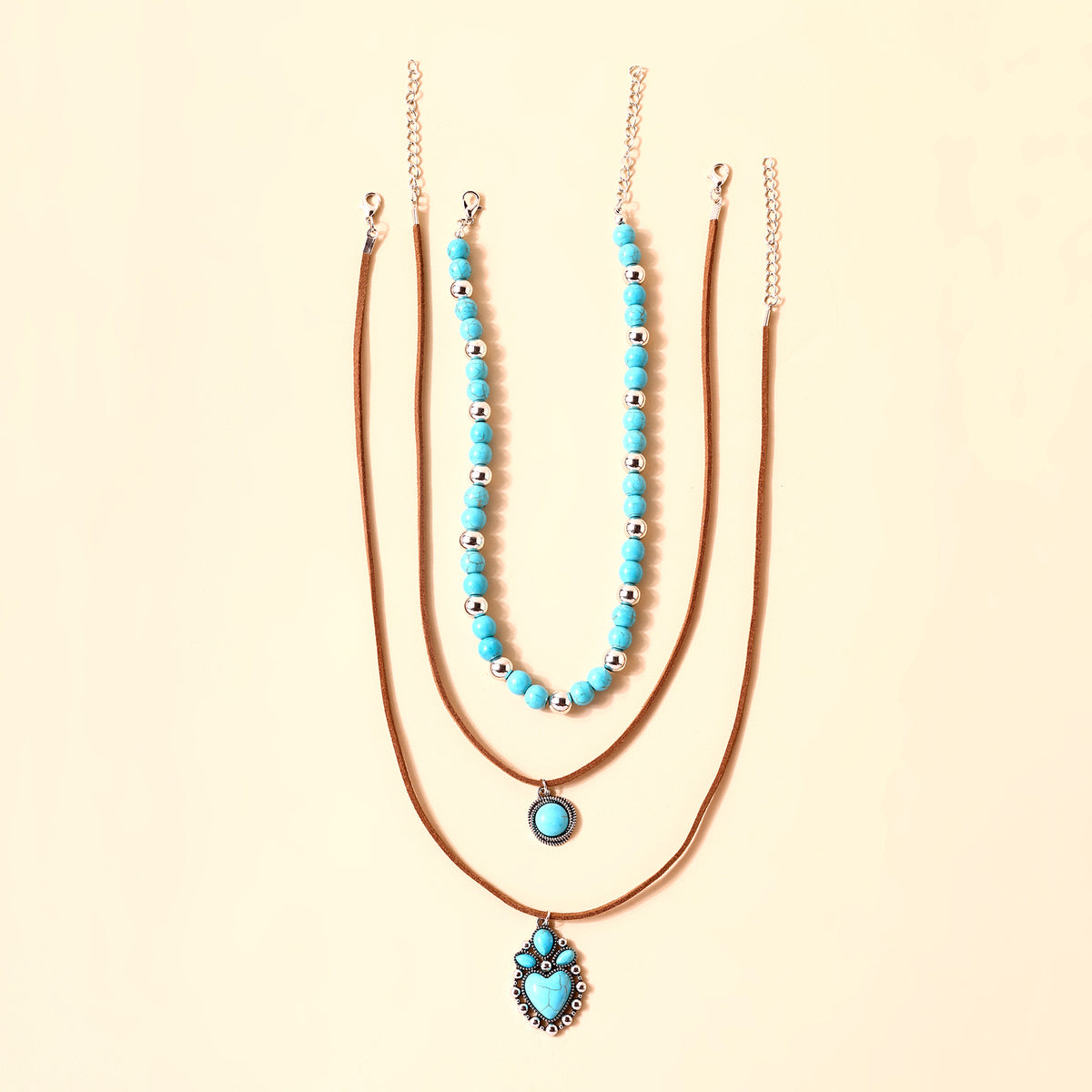 River Heart Necklace in Desert Turquoise