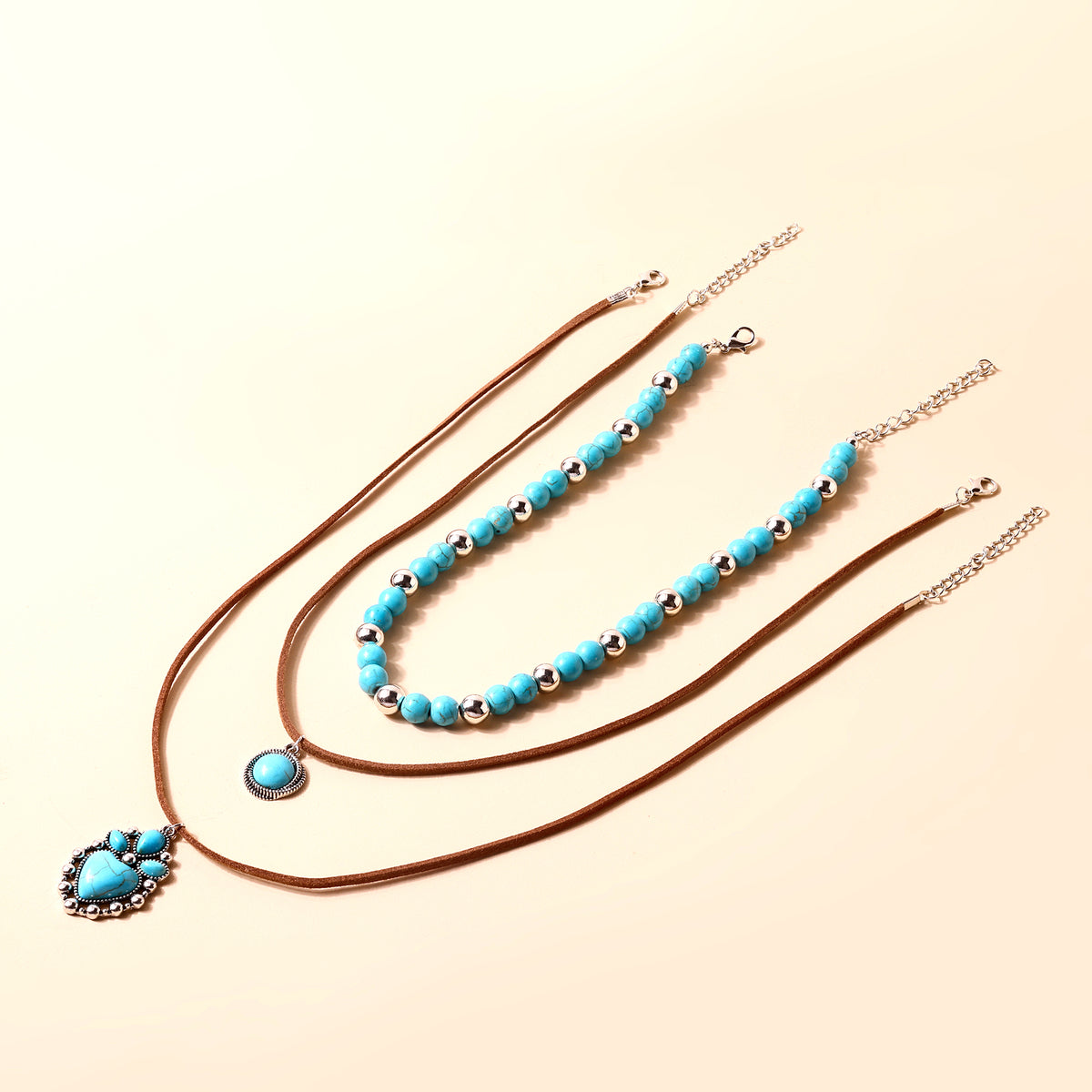 River Heart Necklace in Desert Turquoise