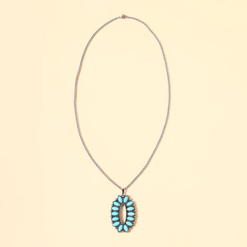 Steerhead Necklace in Desert Blue