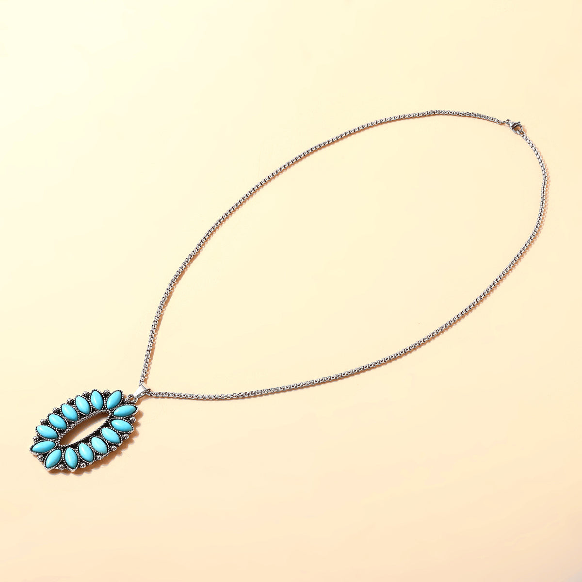 Steerhead Necklace in Desert Blue