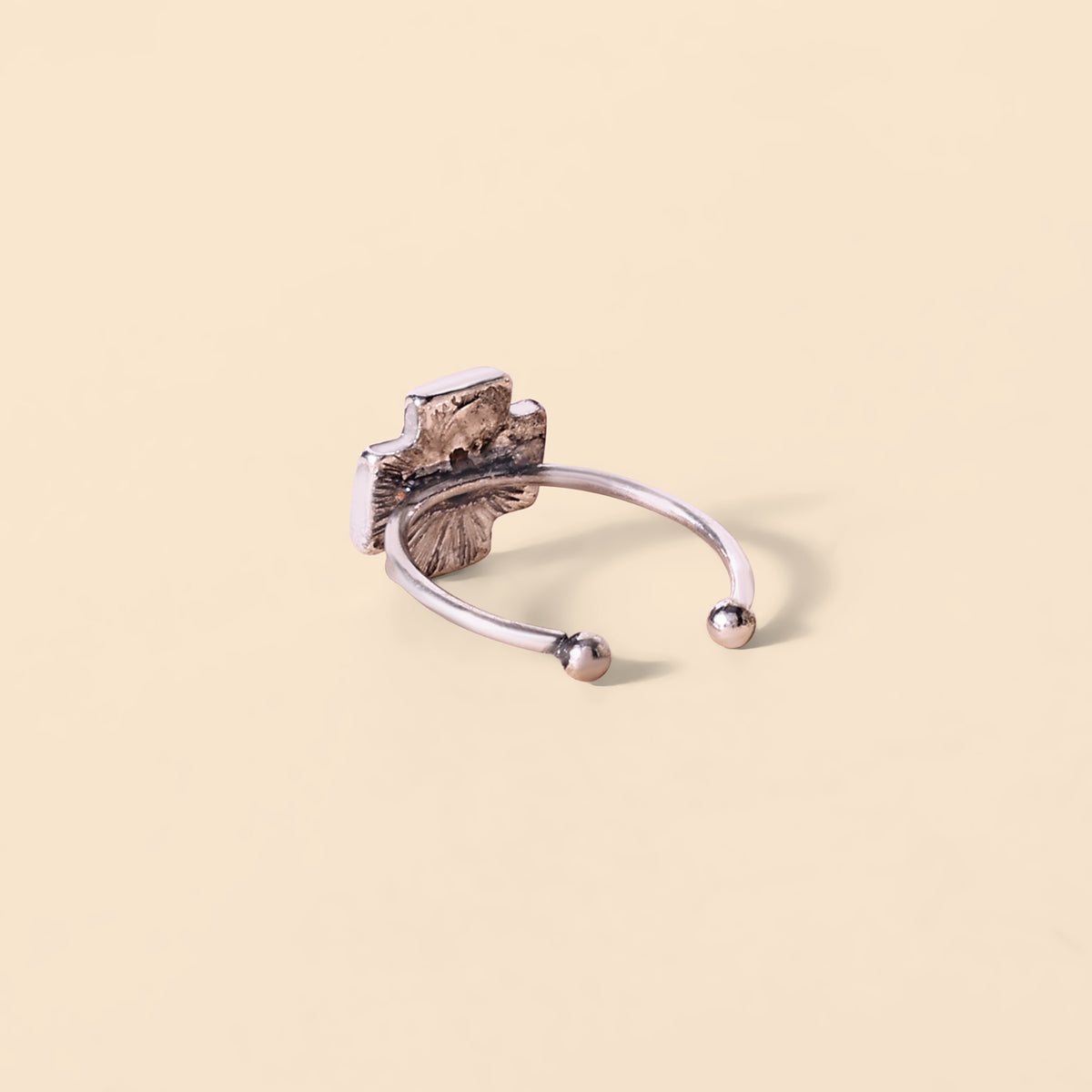 Bronc Blossom Ring in Sky Pewter