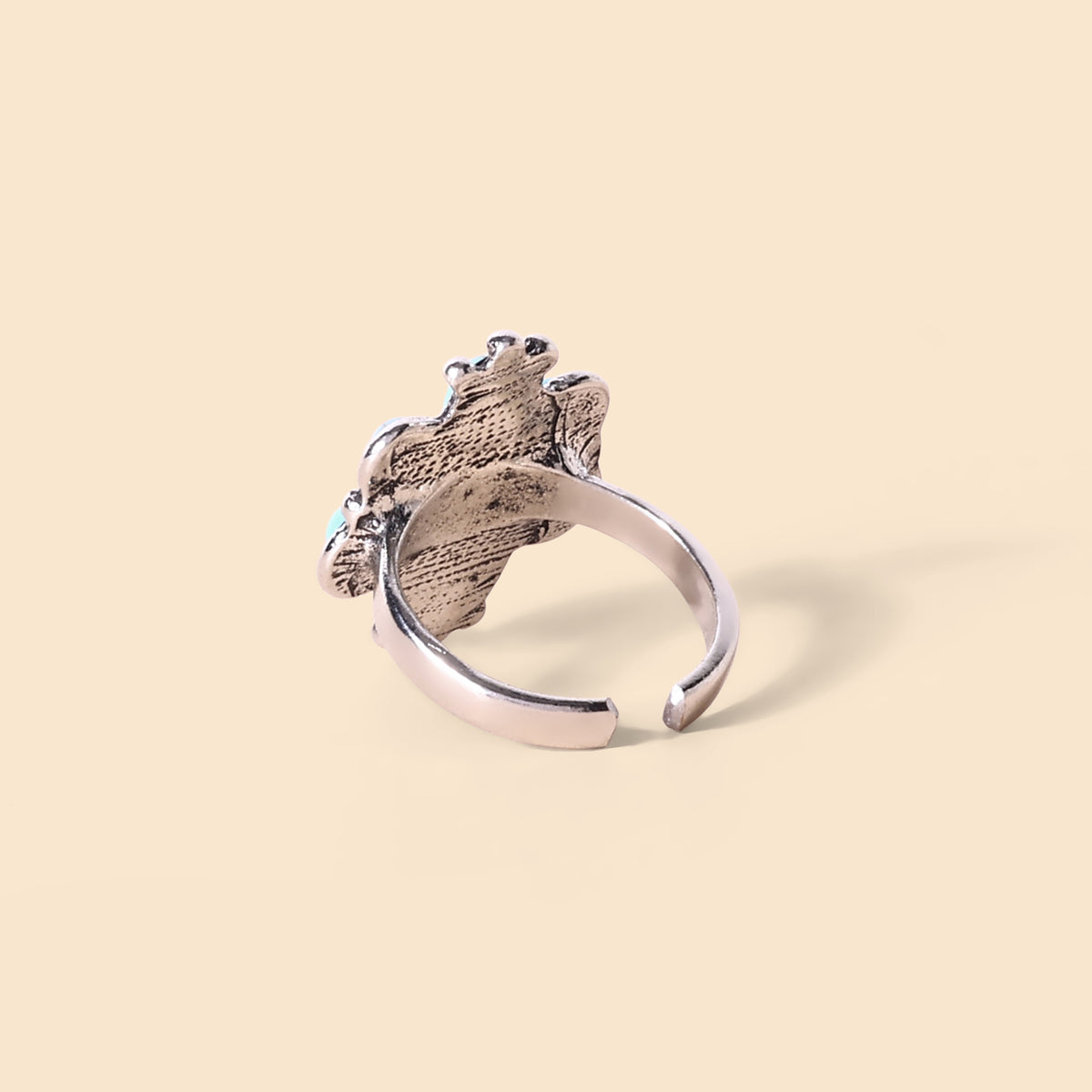 Rosette Bloom Ring in Sky Blue