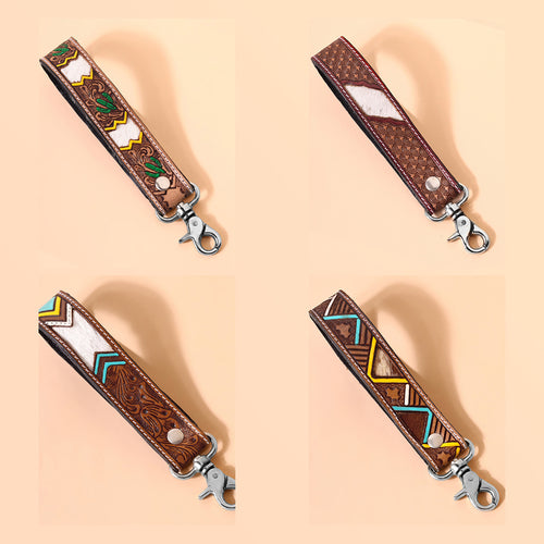 Soaring Bloom Handtooled Leather Keyfob Variant Combo