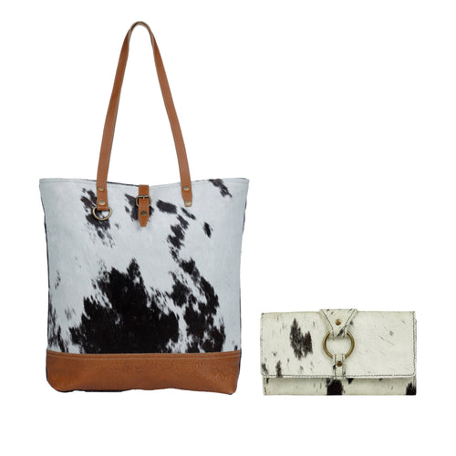 Rock-Strewn Hairon Bag & Wallet Duo