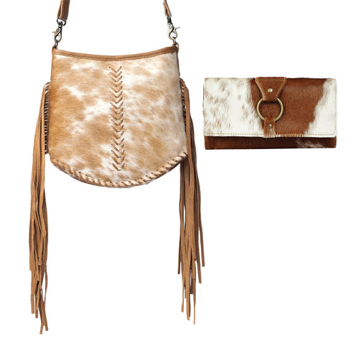 Edgy Hairon Bag & Wallet Duo