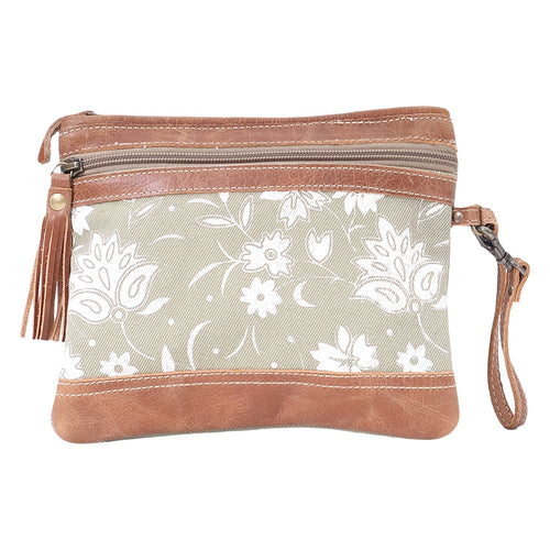 GREEN N TAN POUCH
