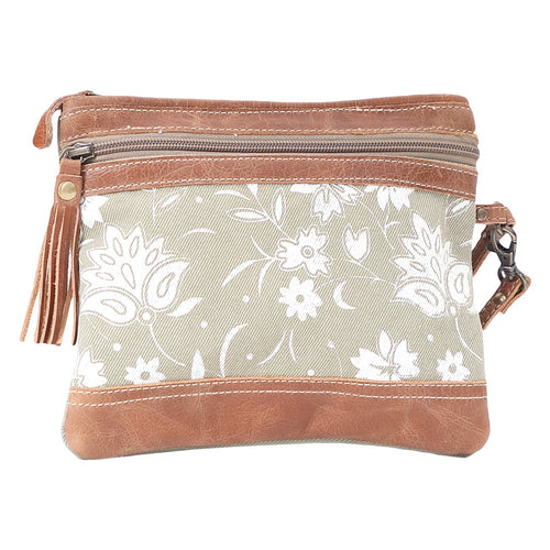 GREEN N TAN POUCH