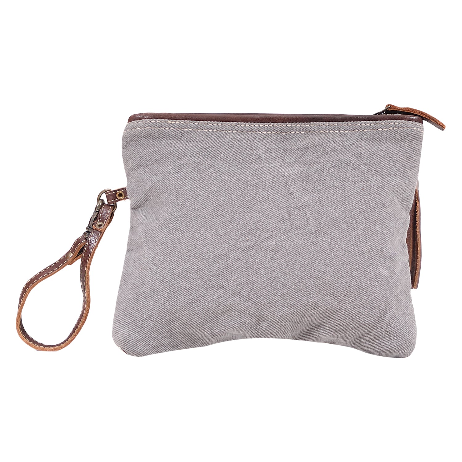 Petals On Grey Pouch
