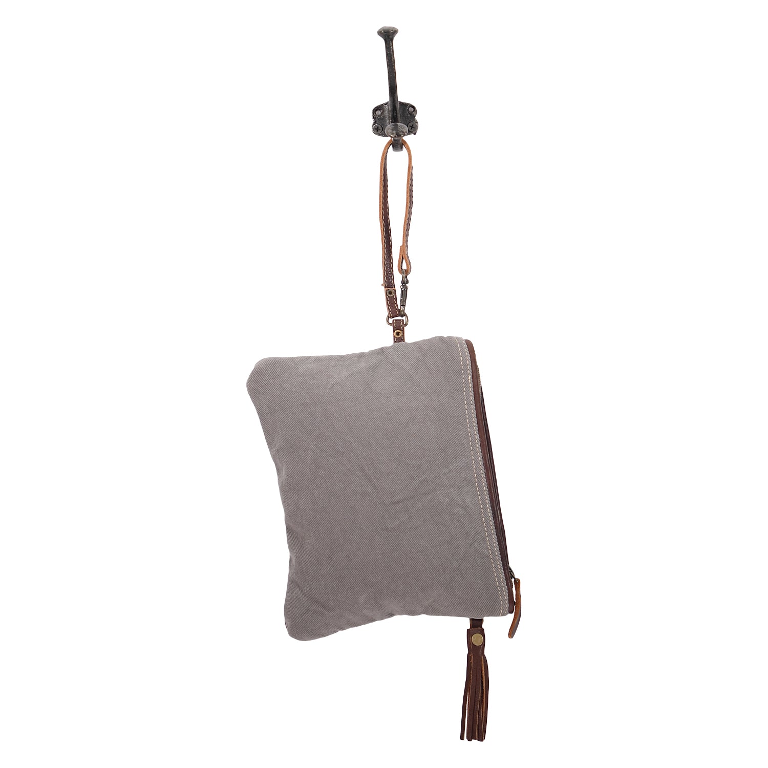 Petals On Grey Pouch