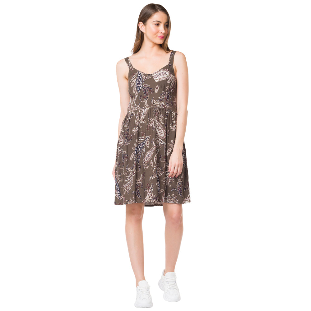 Brown Foliage Dress