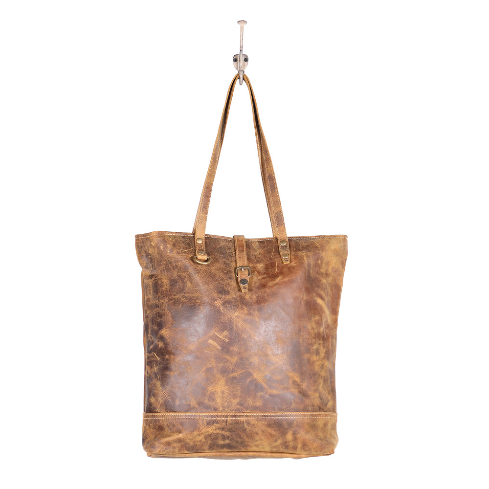 Fleece Leather Tote Bag