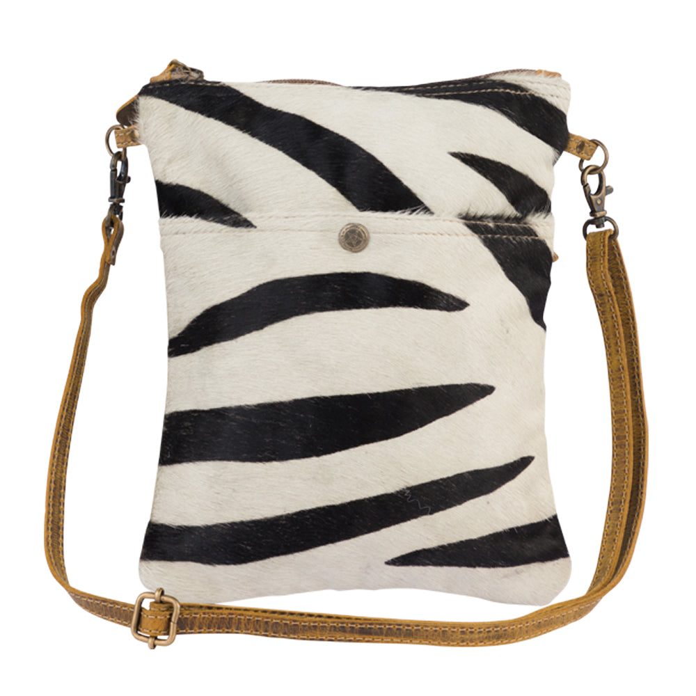 Stripey Leather Crossbody Bag