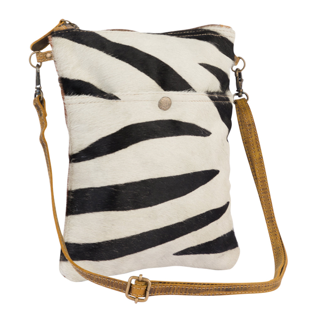 Stripey Leather Crossbody Bag