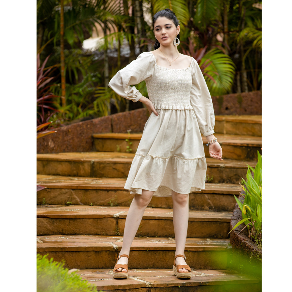 Desert Storm Smocking Dress