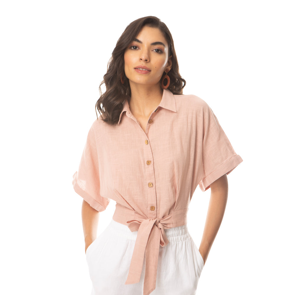 Peach Vegetable Dyed Shirt