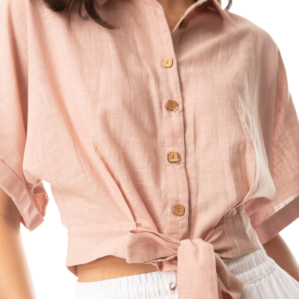 Peach Vegetable Dyed Shirt