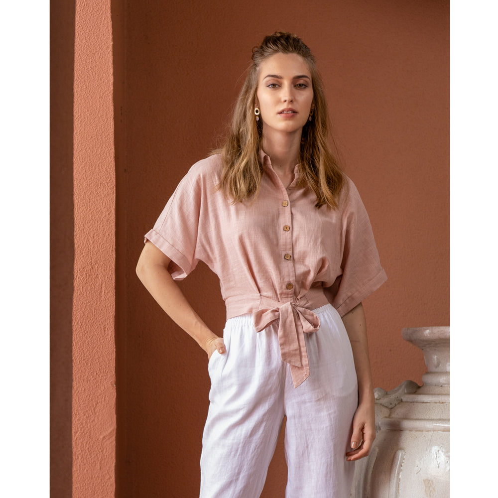 Peach Vegetable Dyed Shirt