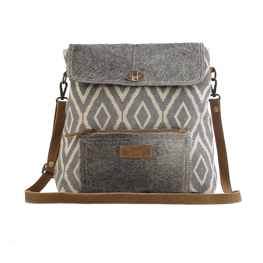 Grainy Gray Shoulder Bag