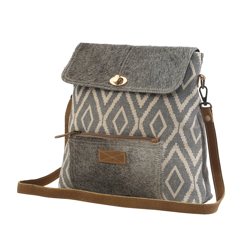 Grainy Gray Shoulder Bag