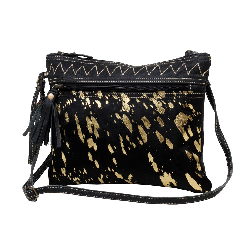 MURKY LEATHER AND HAIRON BAG