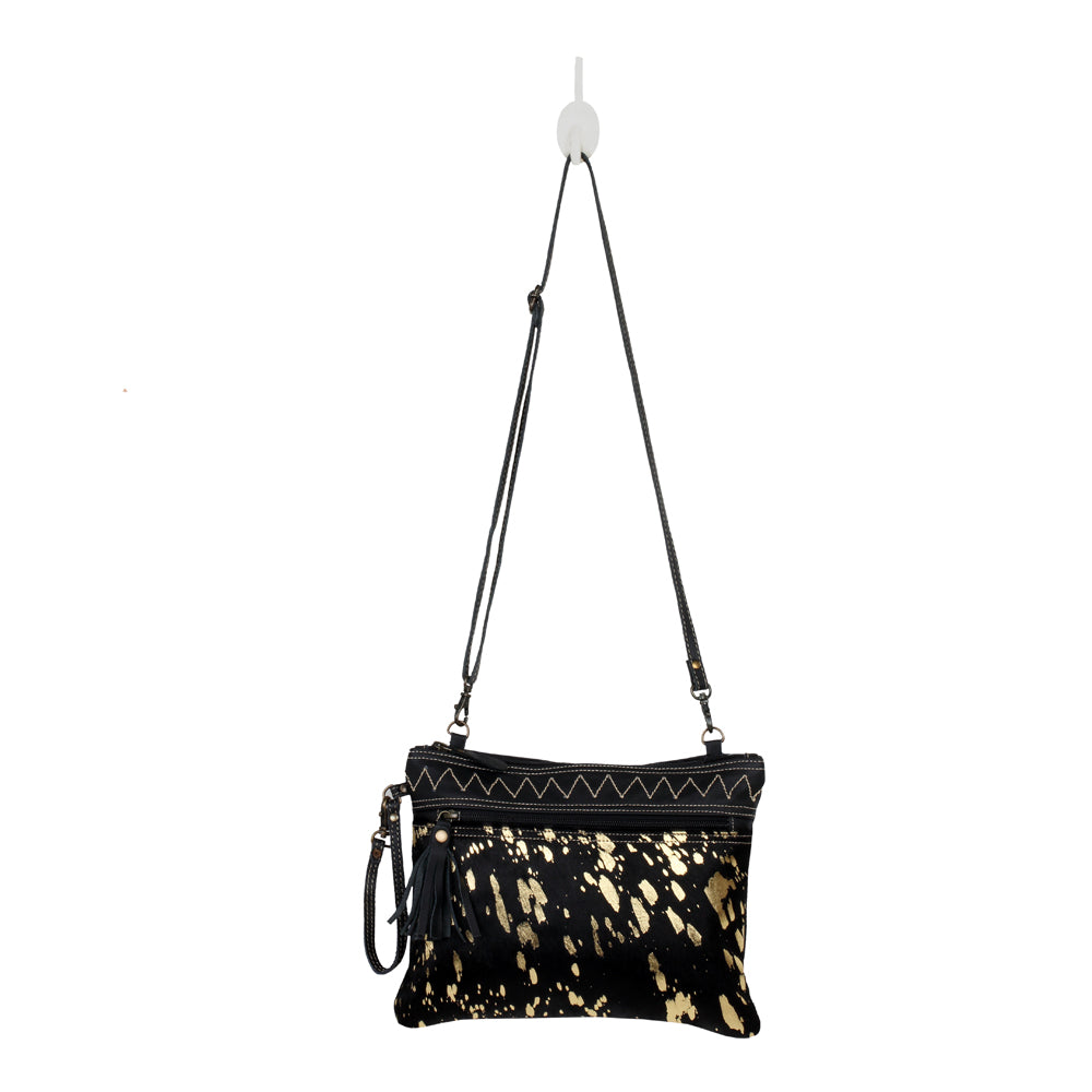 MURKY LEATHER AND HAIRON BAG