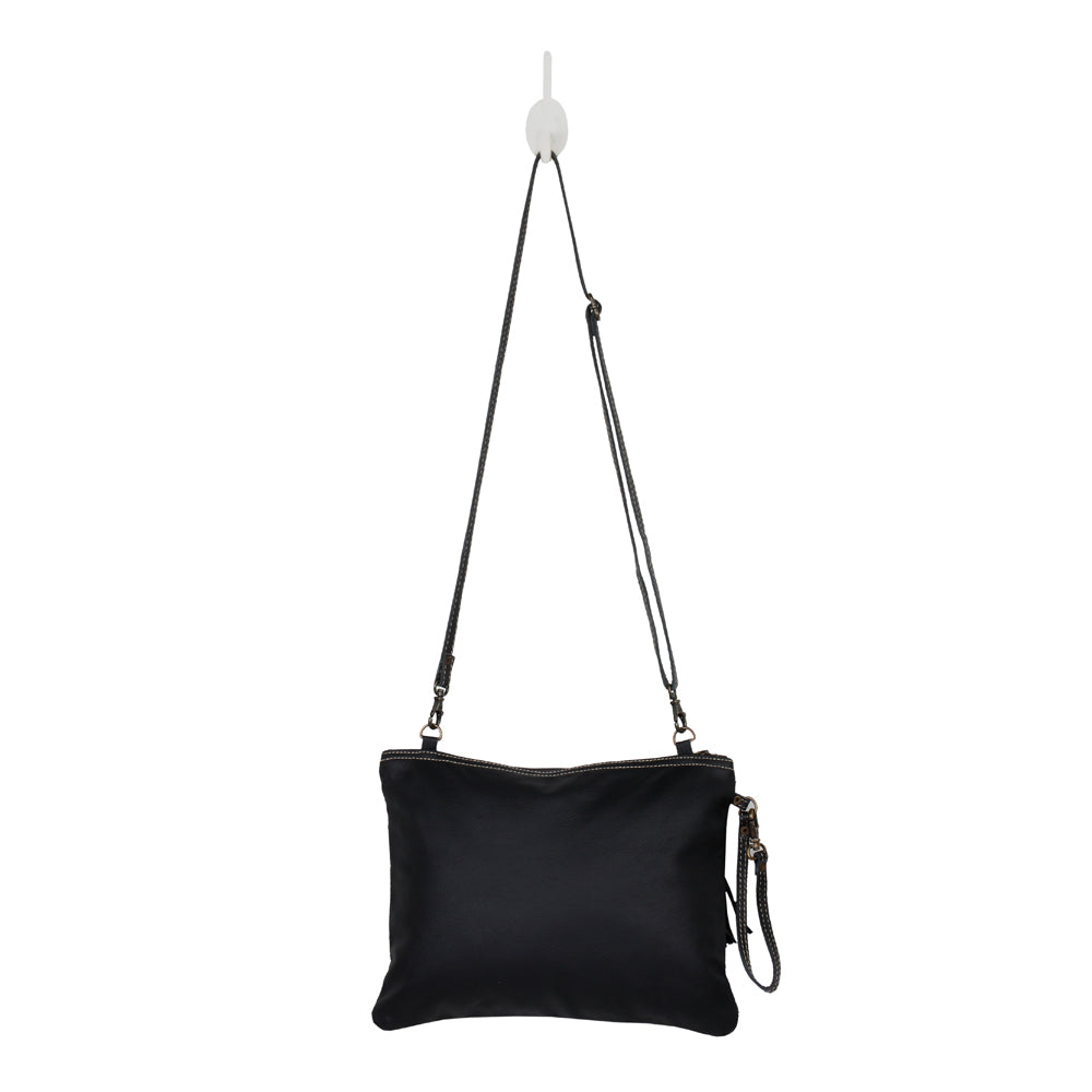 MURKY LEATHER AND HAIRON BAG