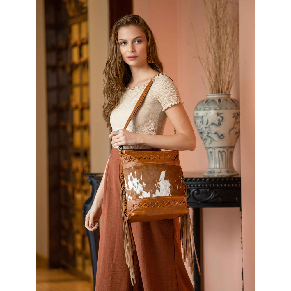 Fashion Creed Leather And Hairon Bag