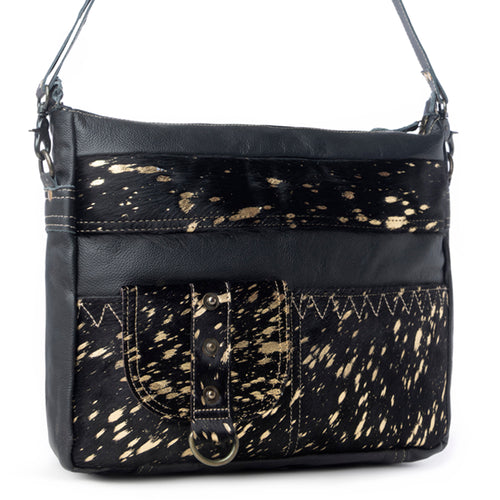 MODERN  LEATHER AND HAIRON BAG