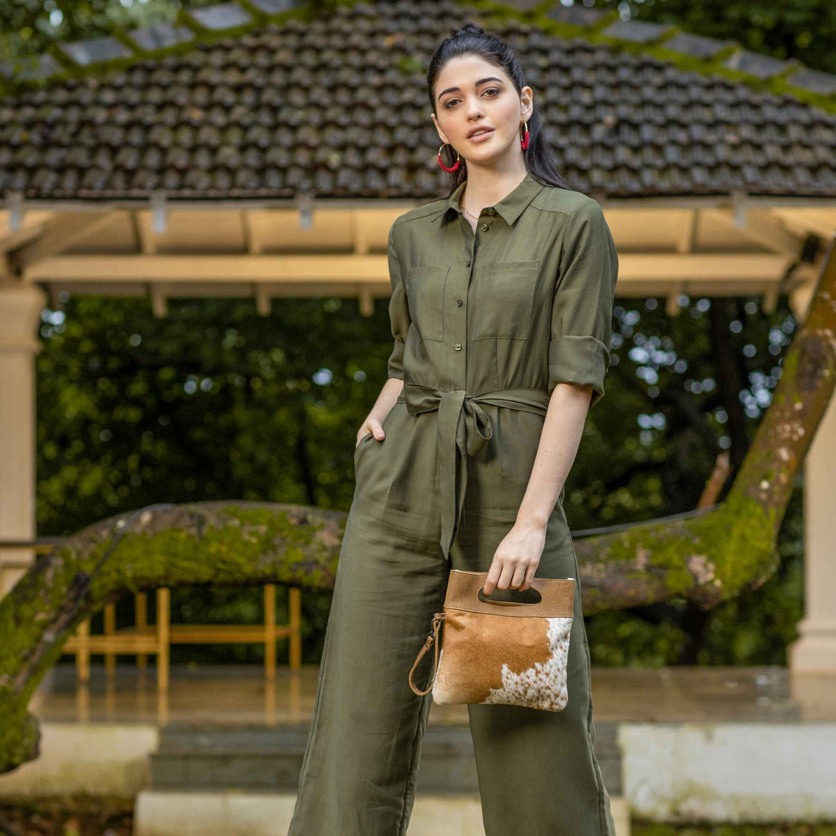 BIJOU LEATHER AND HAIRON BAG