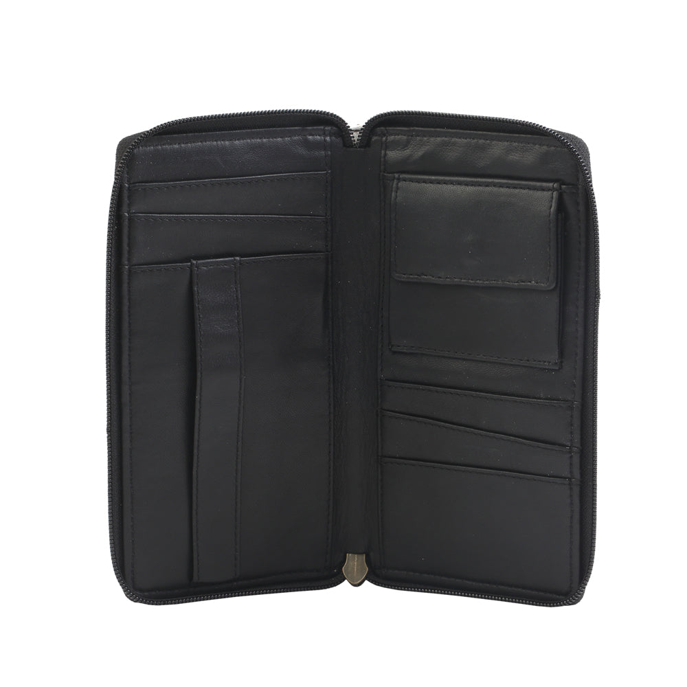 JUST TWEET LEATHER AND HAIRON WALLET