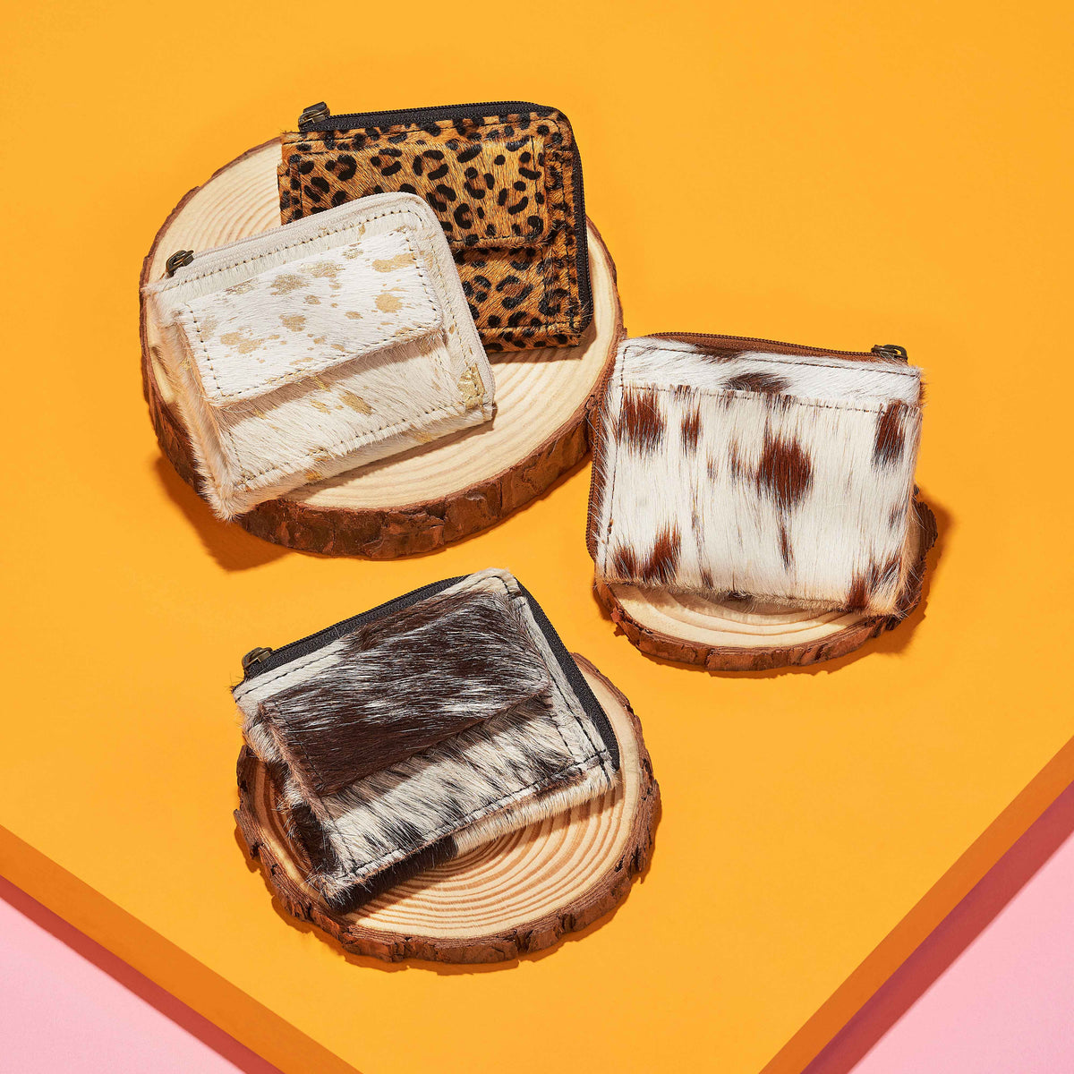 MARBLE MYSTERY LEATHER AND HAIRON WALLET