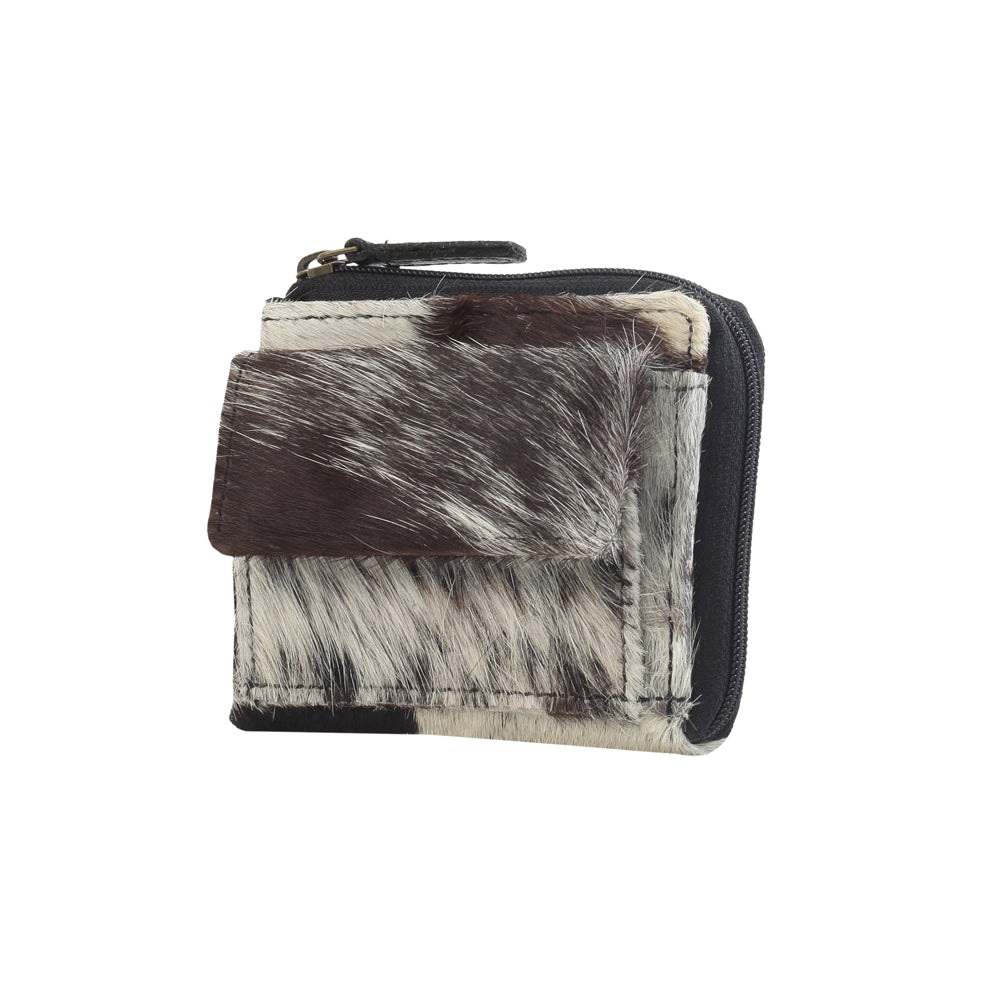 SILKY TOUCH  LEATHER AND HAIRON WALLET