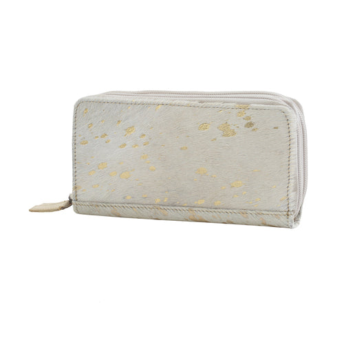 GOLDEN GARNISH LEATHER AND HAIRON WALLET
