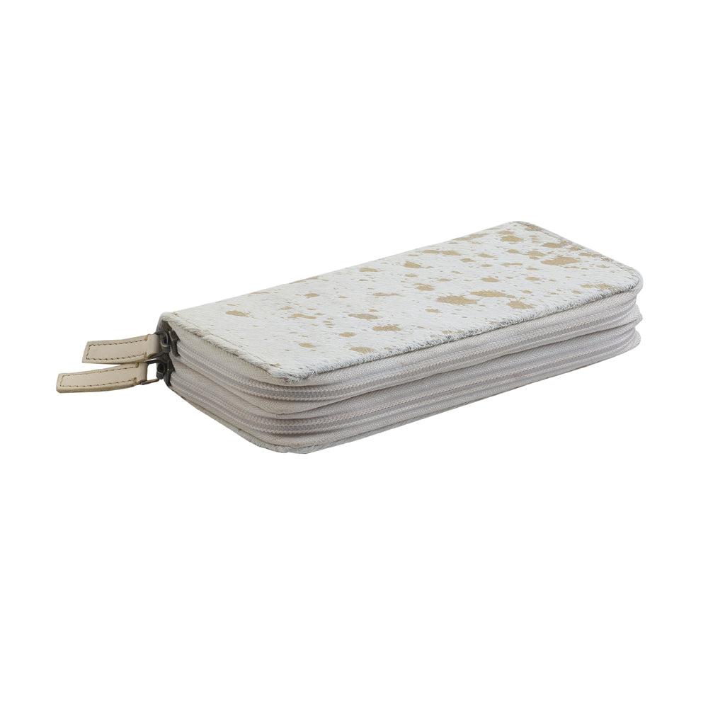 GOLDEN GARNISH LEATHER AND HAIRON WALLET