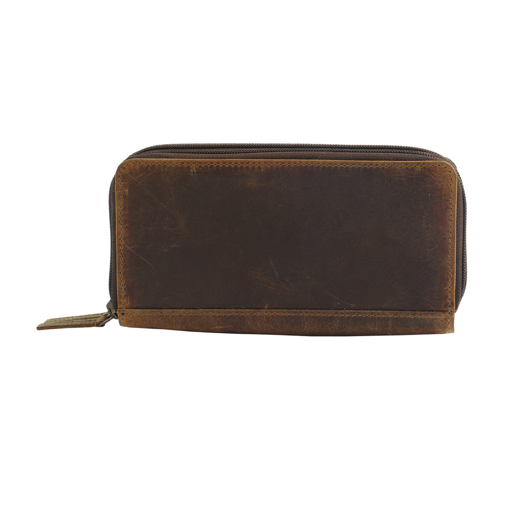 TIMBER TIME  LEATHER AND HAIRON WALLET