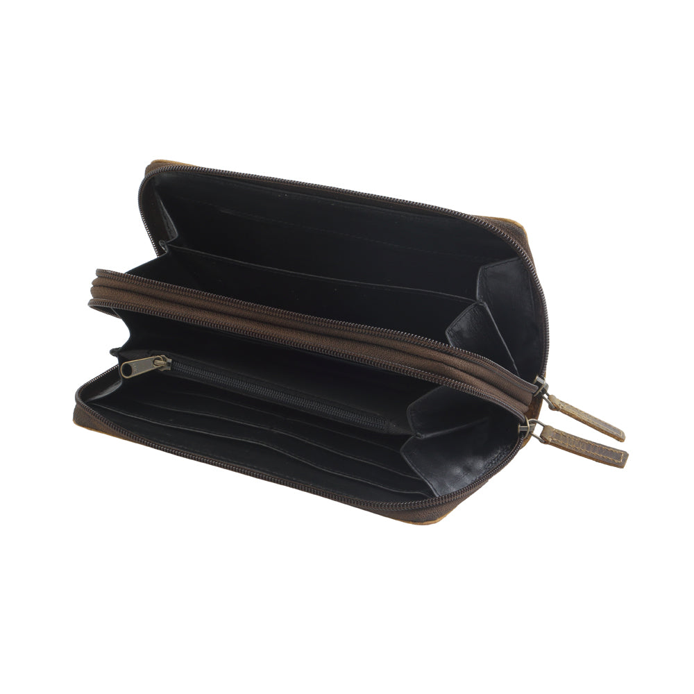 TIMBER TIME  LEATHER AND HAIRON WALLET