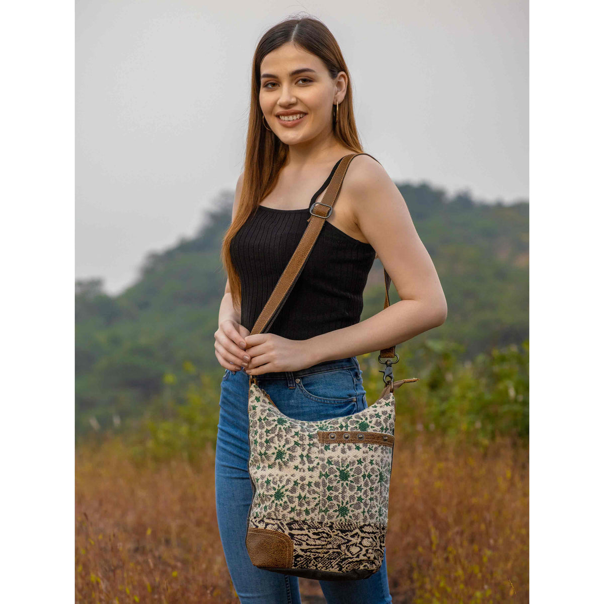 Unconventionally Etched Shoulder Bag