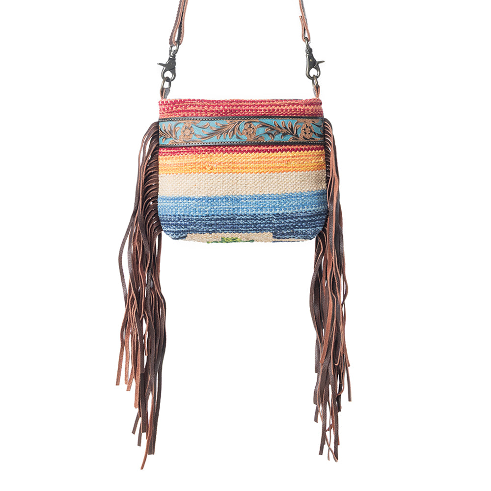 ETCHED RAINBOW HAND TOOLED BAG
