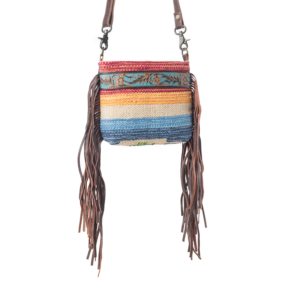 ETCHED RAINBOW HAND TOOLED BAG